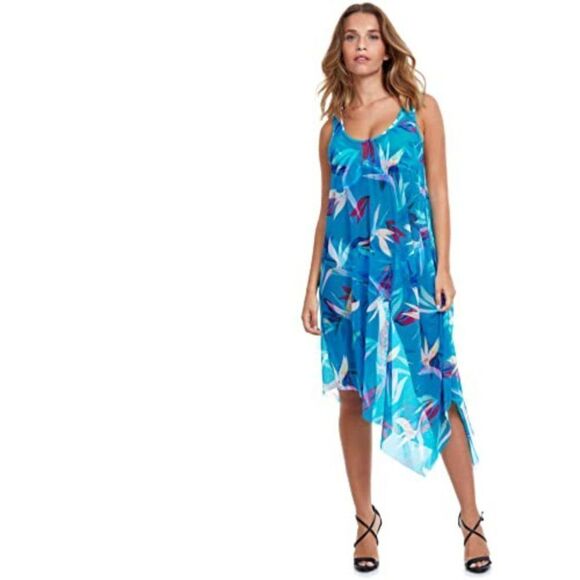 Profile by Gottex Womens Paradise Round Neck Dress Swimwear Cover up Siz… - Picture 1 of 7